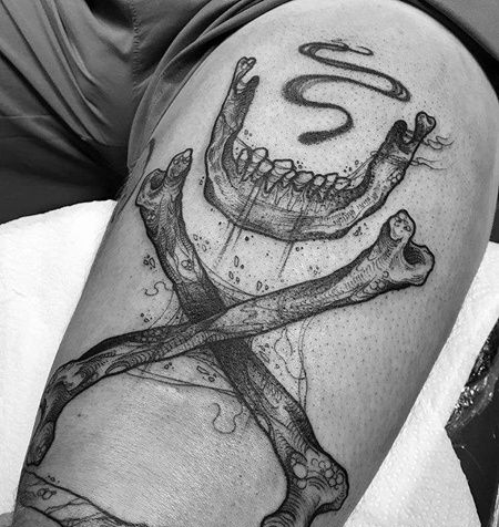 大腿前侧点刺骷髅