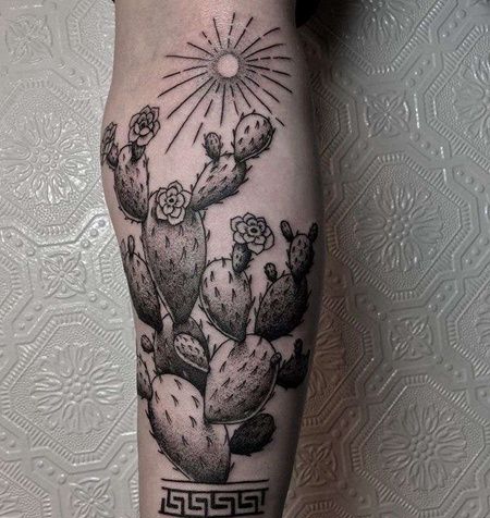 手臂内侧点刺仙人掌