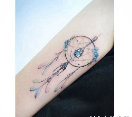 漂亮的捕梦网纹身 过滤你的噩梦