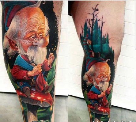 迪士尼童话梦幻炫彩写实纹身作品 圆你一个童话梦