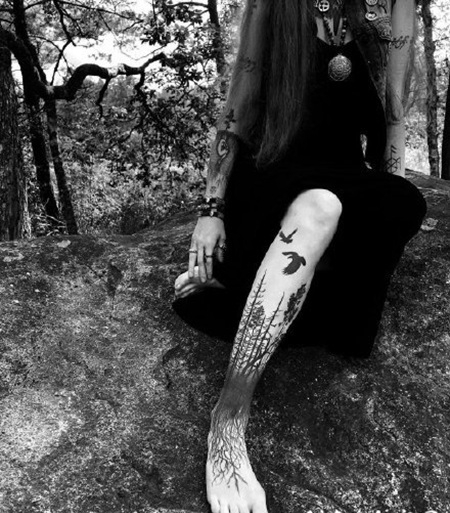 好看的小树纹身作品