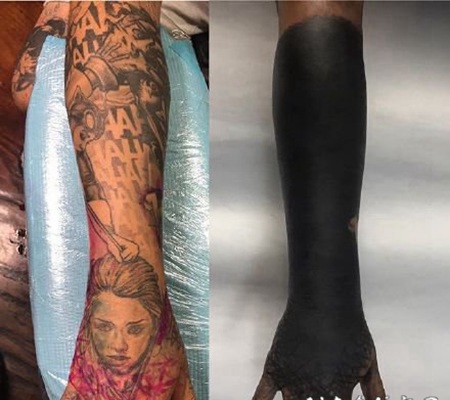 黑臂暴力遮盖的纹身作品赏析