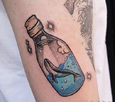 玻璃瓶瓶罐罐的瓶子纹身图片