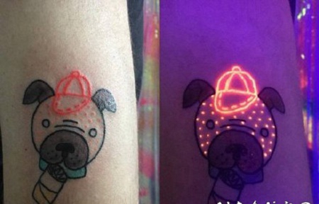 荧光主题的夜光纹身效果图欣赏