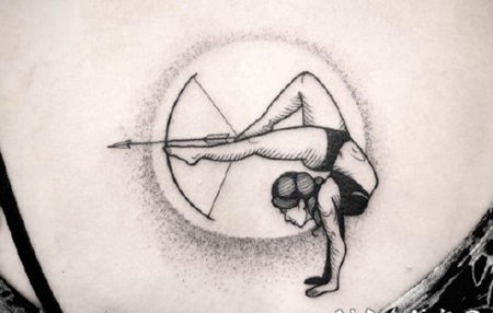 各风格圆形小图纹身作品