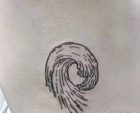 李现同款13组海浪小纹身图案作品
