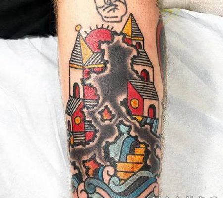 欧美创意的主题纹身作品图案