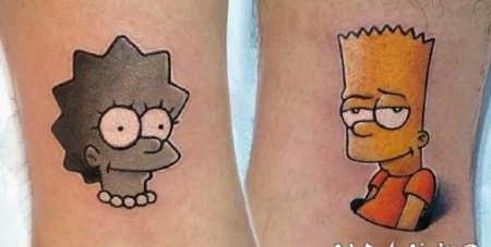 卡通辛普森的小纹身图片