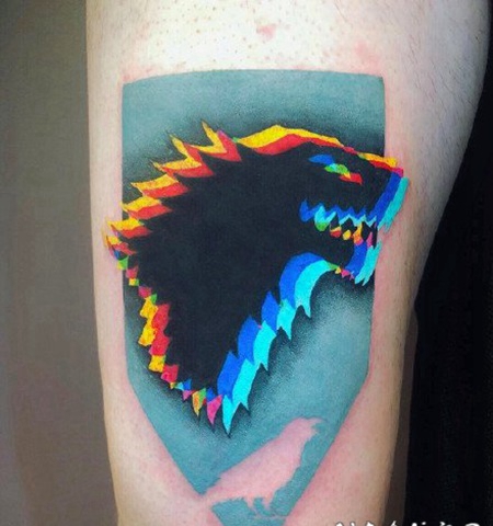 看花眼的眩晕效果纹身作品图片