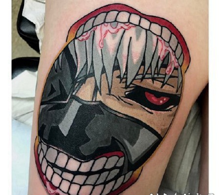 漫画东京喰种主题的东京食尸鬼的纹身作品图片