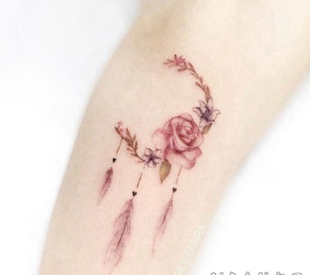 小清新女生纹身 唯美的女孩子的小清新纹身作品图片