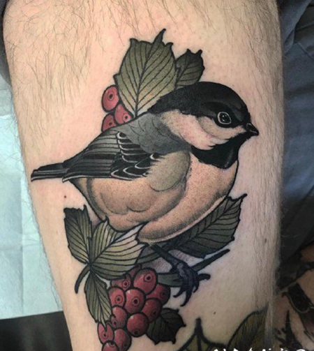 雀纹身 麻雀等雀主题的纹身作品图案