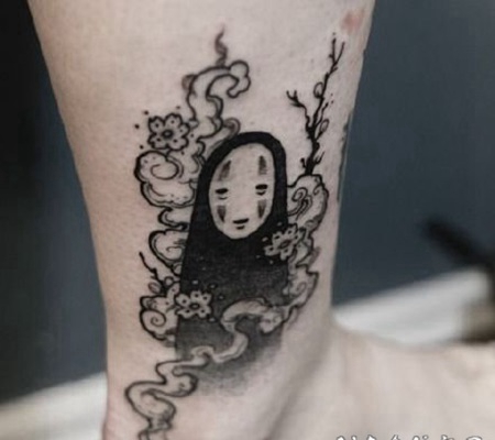 无脸鬼纹身 宫崎骏动画里的无脸男纹身作品