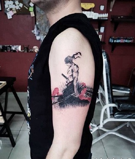 路飞和索隆的海贼王纹身作品图片