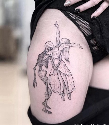 跳舞纹身 1舞蹈主题的纹身图案