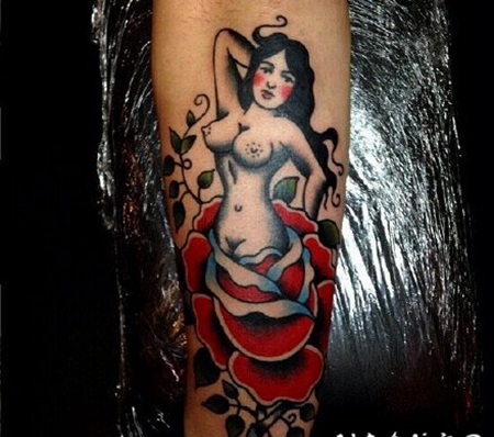 泰国纹身 泰国school风格的纹身作品图案欣赏