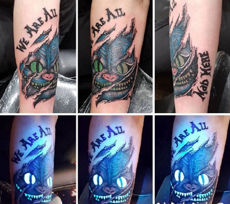 1夜光荧光的纹身效果图赏析