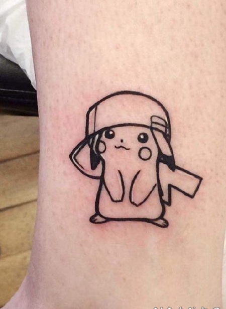 精灵宝可梦的比卡丘等纹身作品图片