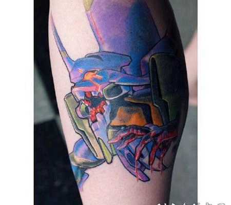 EVA纹身 动漫新世纪福音战士主题的纹身作品图案