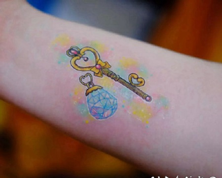 最适合小仙女的彩色小清新纹身图