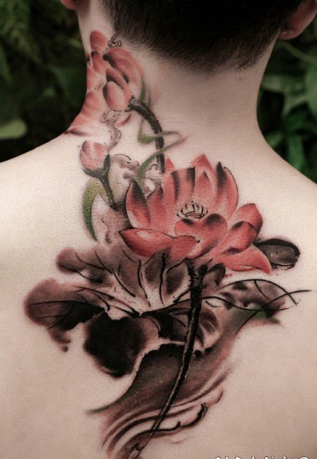 莲花纹身 好看的莲花主题刺青图片