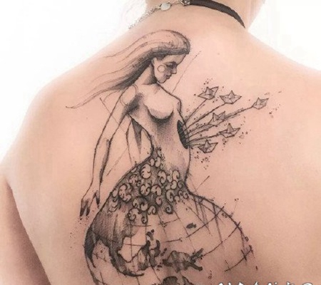 1好看的美人鱼主题纹身图片