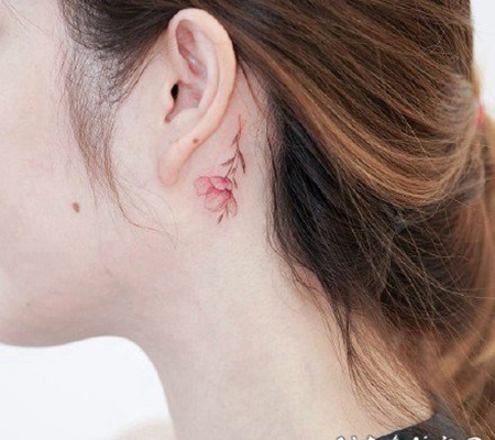 女生粉色纹身 9组适合女生粉色系小清新纹身图片