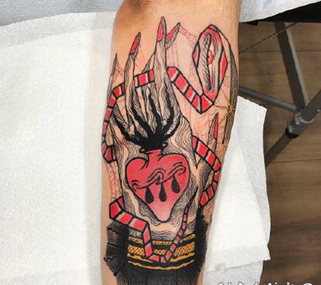 复古怪诞的国外纹身设计图案作品