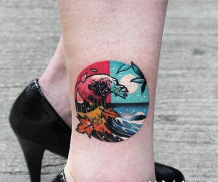 波普艺术和故障艺术结合的纹身典范-韩国纹身艺术家Polyc作品