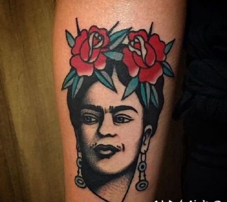 Frida Kahlo弗里达的人像纹身图片