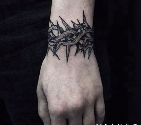 荆棘主题的手环臂环腿环纹身图片