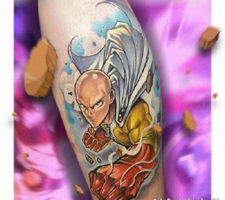 动漫一拳超人的埼玉纹身图片作品