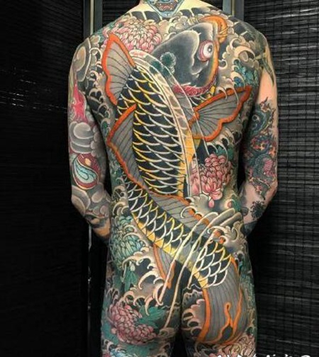 英国纹身师Stewart Robson的大型传统日式纹身作品