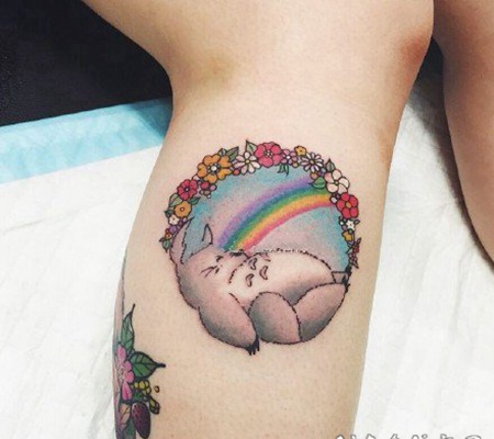 龙猫纹身 宫崎骏动漫龙猫的刺青图片