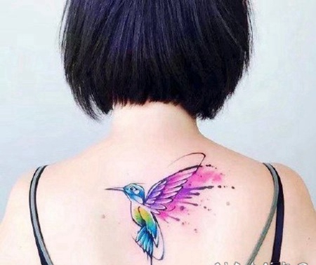 适合女孩子的女生水彩小清新纹身图案