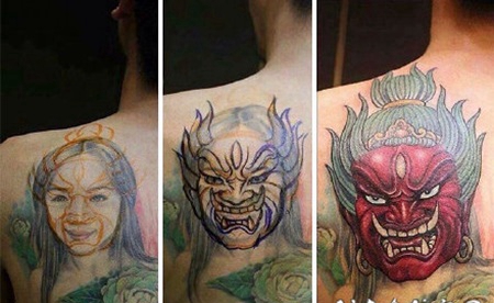 分手后遮盖前任纹身案例 纹身需三思而后行