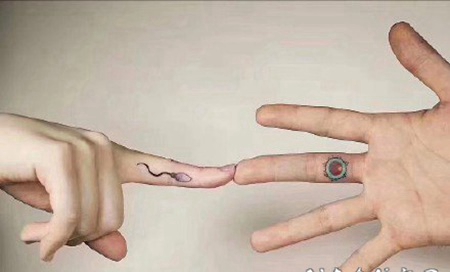 情侣纹身 2520创意情侣成对纹身图案