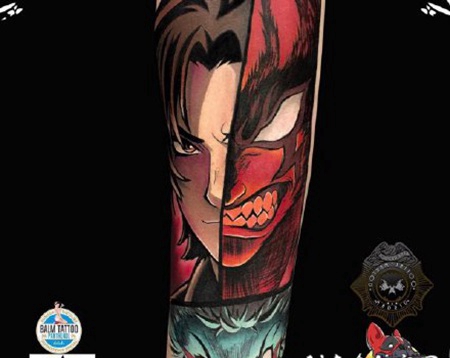 海贼王纹身 路飞 索隆 萨波 艾尼路的纹身图案作品