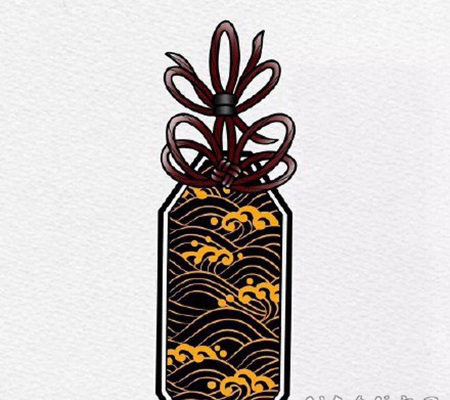 平安福纹身 护身符主题的日式御守纹身图案