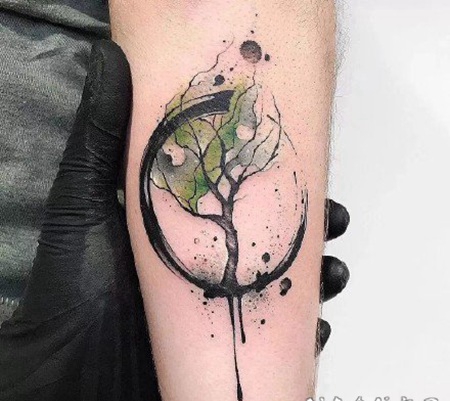 纹身水彩图片 水彩风小清新纹身图片分享