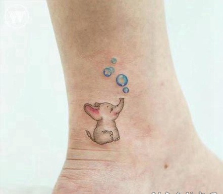 Ins上纹身师nemo.tattoo的五颜六色小纹身作品