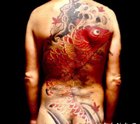 传统风格的传统大满背纹身图片