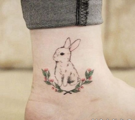 可爱的小兔子纹身图案欣赏