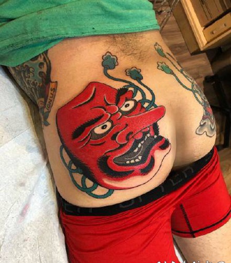 可爱的彩绘传统纹身团图案欣赏