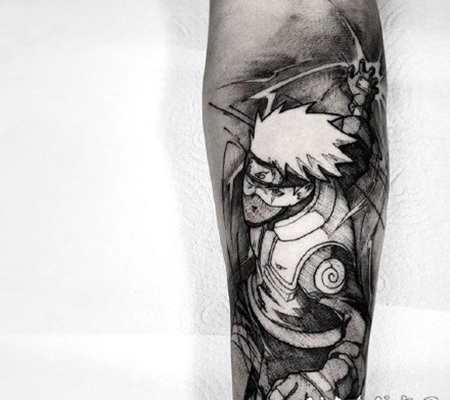 火影忍者纹身-巴西纹身师的火之意志纹身作品