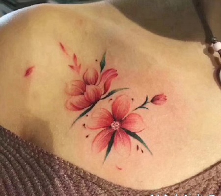 女生素花纹身 适合女生的小清新素花纹身图案