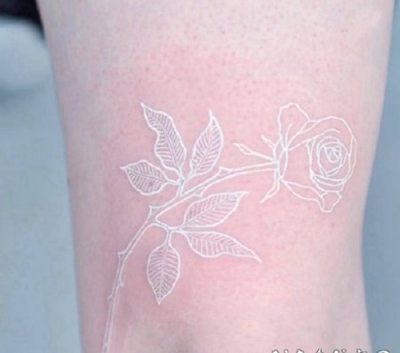 白色纹身 白色的隐形纹身效果图片