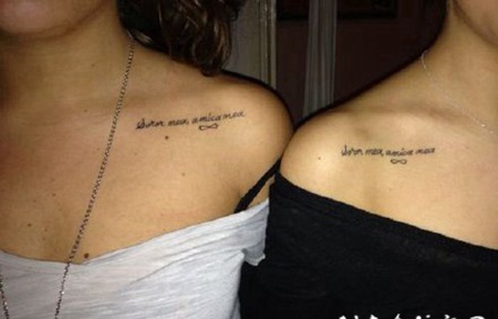 好朋友纹身 闺蜜姐妹好朋友的纹身作品欣赏