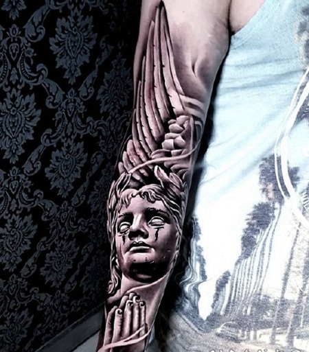 比较酷的黑灰人物肖像写实纹身图案欣赏
