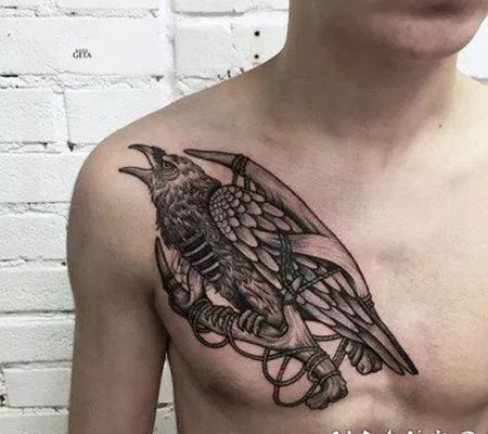 乌鸦纹身 3漂亮的乌鸦纹身作品图案